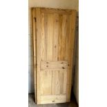 Three four panel strip pine victorian doors measures approx 30 inches wide by 77.5 tall