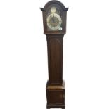 Vintage mahogany cased electric clock approx 66 inches tall