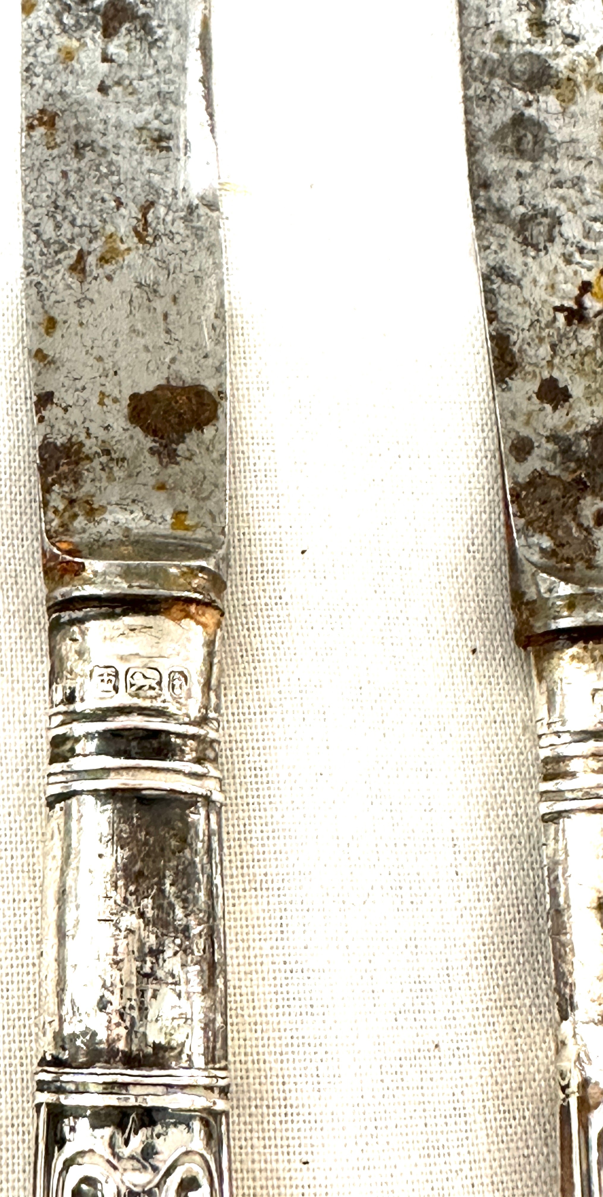 Selection of silver items includes silver handled knives, brush etc - Bild 3 aus 9