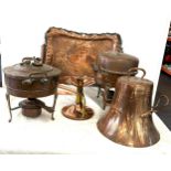 Selection of vintage and later copper ware