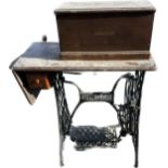 Vintage Singer treadle sewing machine table