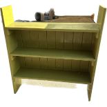 Victorian painted pine bookcase with handles to the side measures approx 42 inches high by 38 wide