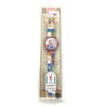 Vintage cased swatch wrist watch, atlanta 1996