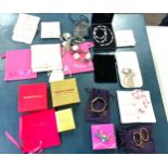 Selection of costume jewellery to include- earrings, bracelets etc and some named empty jewellery