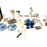 Selection of miscellaneous items includes coins, chinese cups and saucers etc