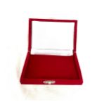 Selection of red jewellery display boxes