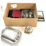 Box of silver plate items