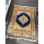 Vintage lounge rug, approximate measurements: length 61 inches, Width 38 inches