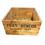 Vintage advertising Frey Bentos create 8 inches tall 14.5inches deep 14 inches wide