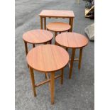 Set of 5 danish tables by poul hundevad for Novy Domov, german army mess set