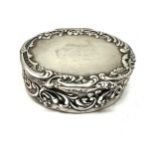 Vintage silver pill box london silver hallmarks