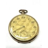 Vintage Tempo open face gold plated pocket watch the watch is ticking