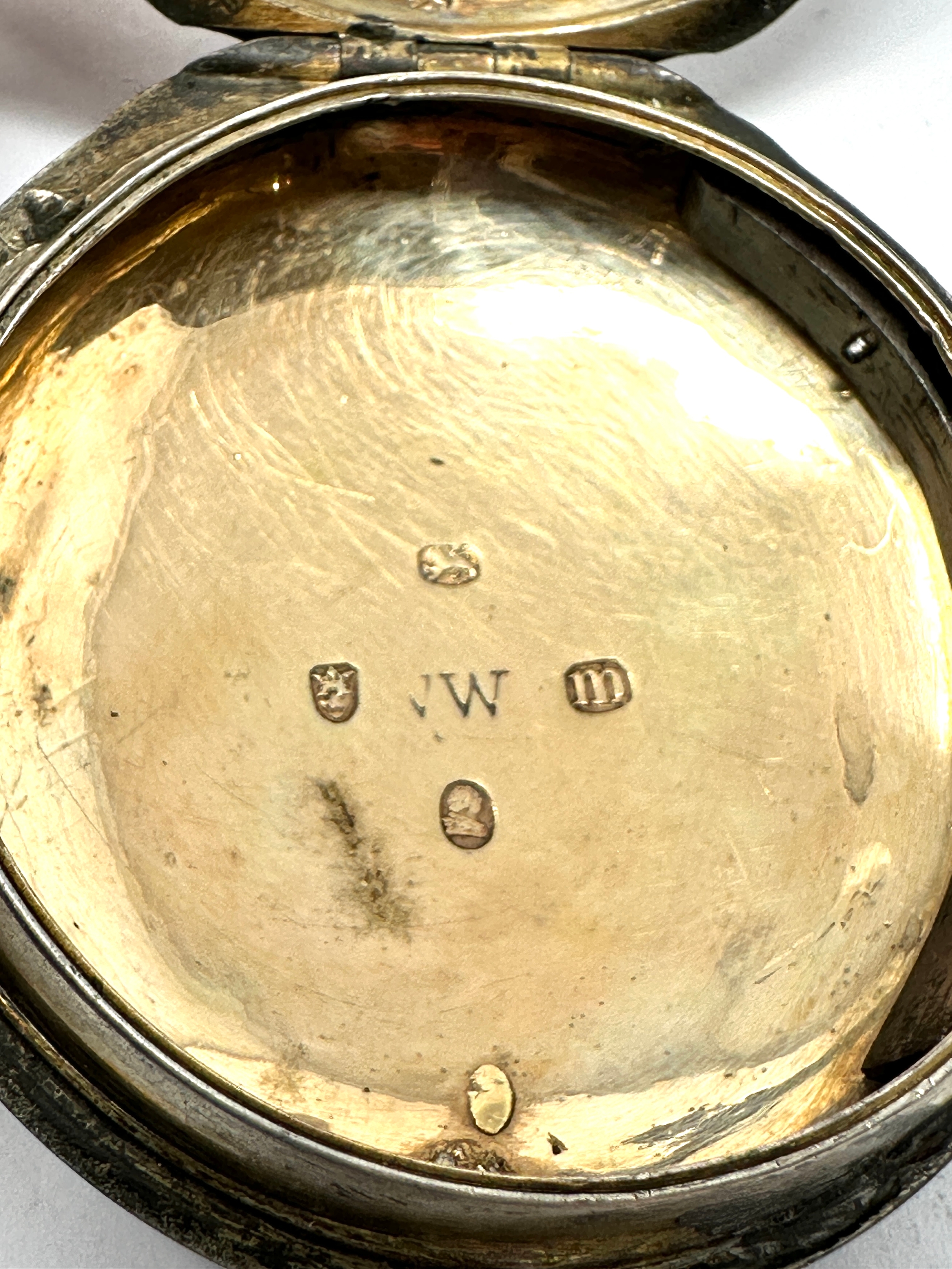 Fine 18th century verge pocket watch by Wm Carter London the watch is ticking case hallmarked for - Image 5 of 5