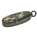 Victorian silver snuff / pill box London silver hallmarks