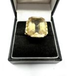 14ct gold vintage citrine ornate ring (9.3g)