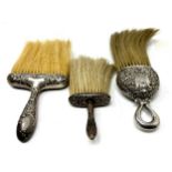 3 antique silver crumb brushes