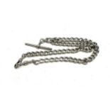 Silver Double Albert Watch Chain (44g)