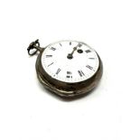 Fine 18th century verge pocket watch by Wm Carter London the watch is ticking case hallmarked for