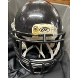 Large selection of American football protective gear includes Helmet, body armer, knee pads etc