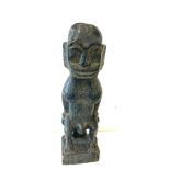 Vintage Tribal wooden figure, approximate height 15.5 inches