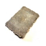 Silver hallmarked Victorian card case- Birmingham silver hallmarked date letter Z- Weighs approx