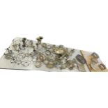 Large selection of silver plated items includes part sets, trays etc