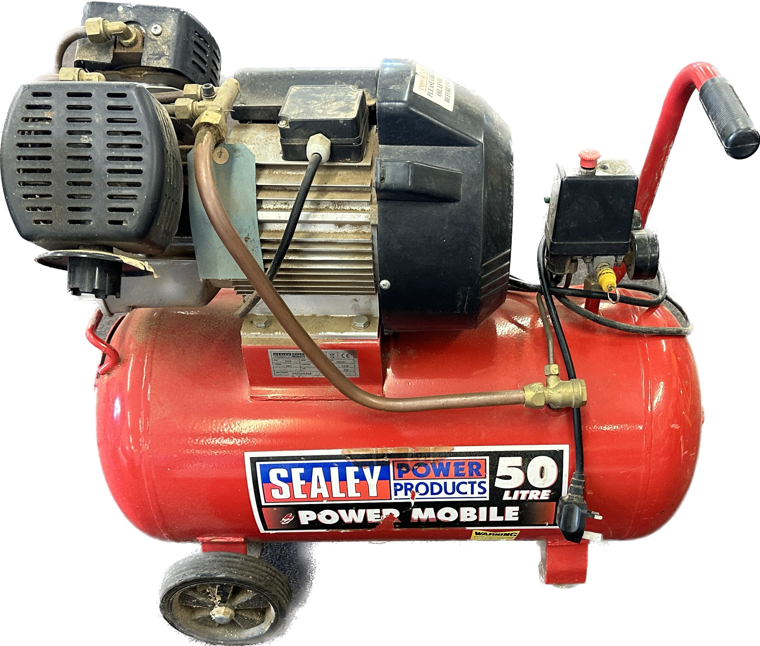 Sealey 50 litre compressor hp 3.0, working order - Image 4 of 4