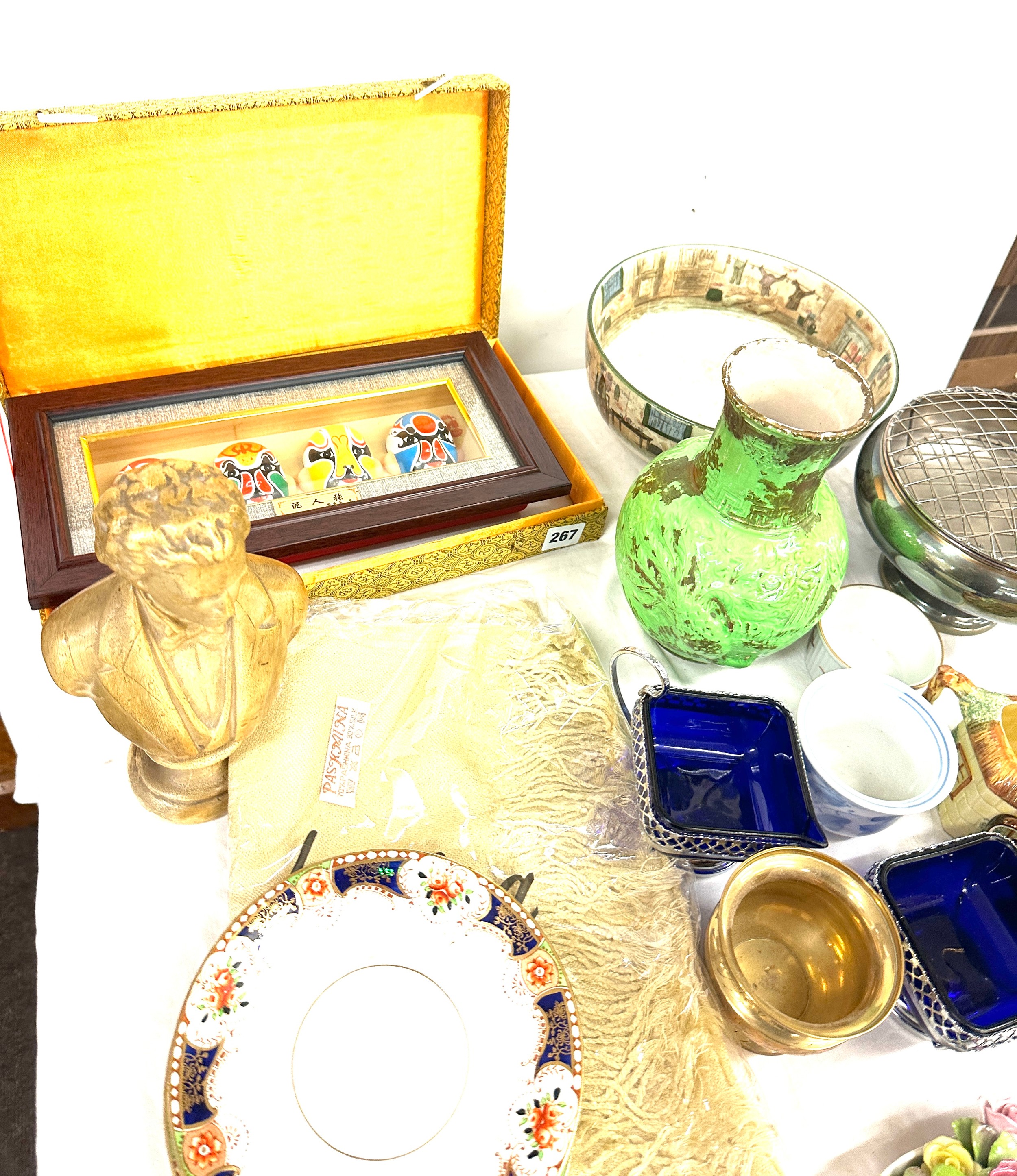 Selection of miscellaneous includes brass ware, pottery, plates, vases, jugs etc - Image 7 of 8