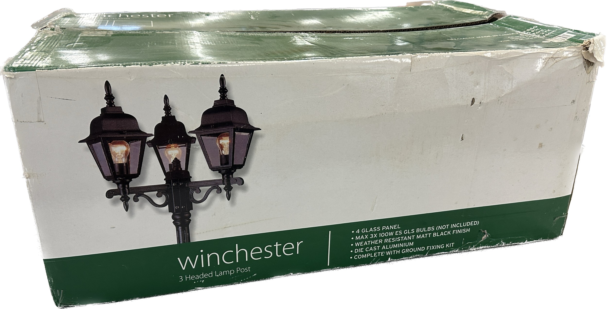 Boxed Winchester 3 headed lamp post