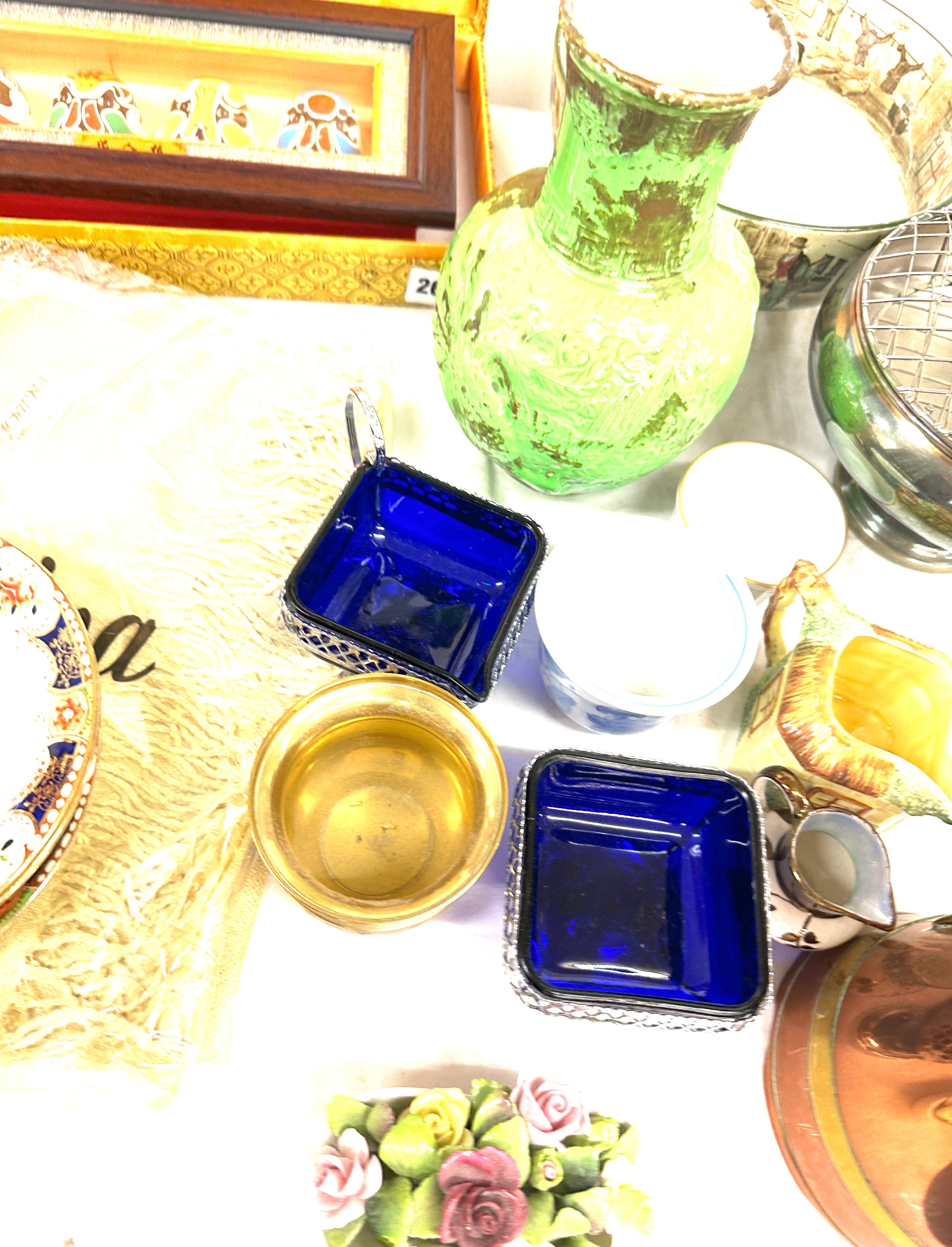 Selection of miscellaneous includes brass ware, pottery, plates, vases, jugs etc - Image 3 of 8