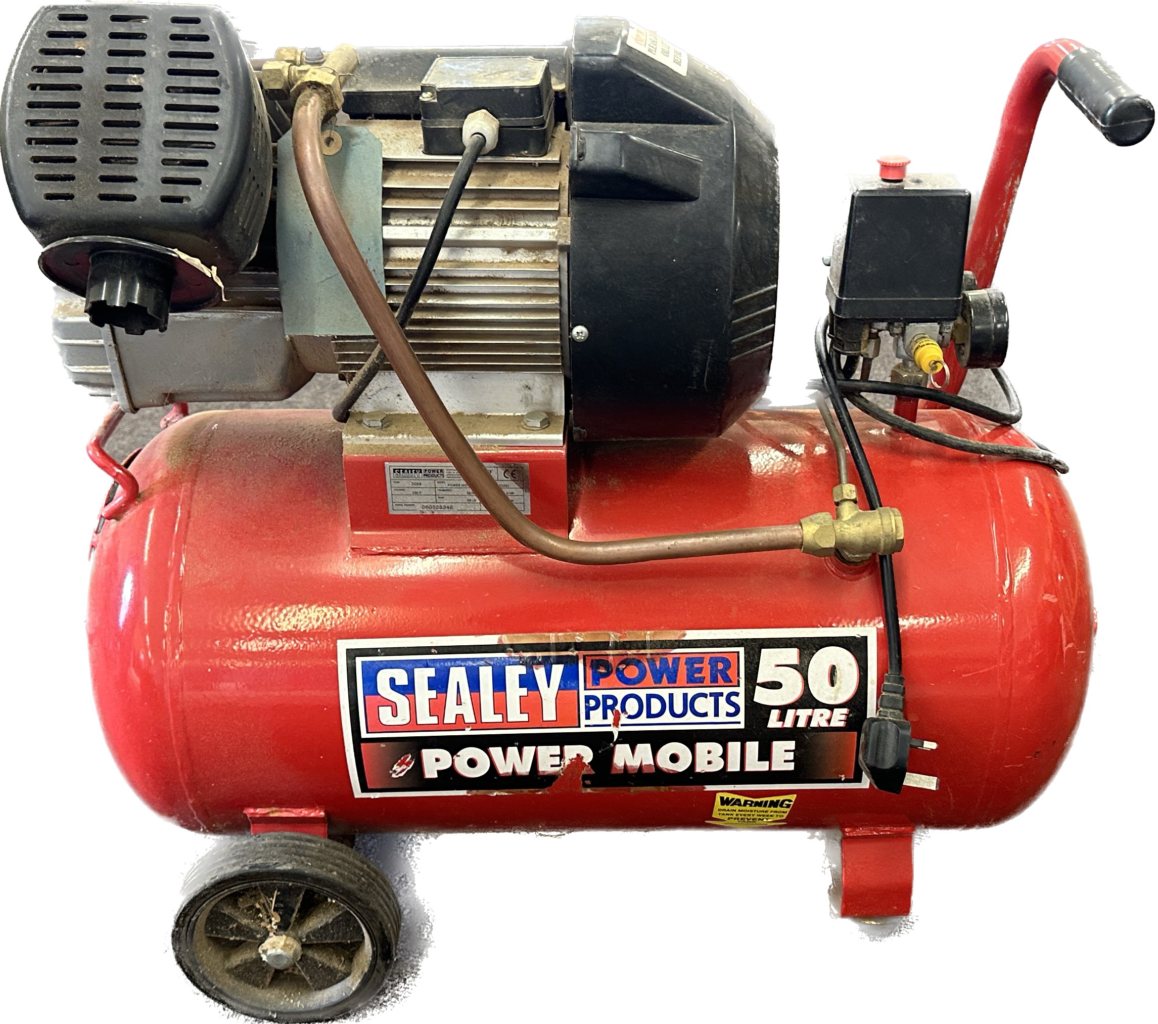 Sealey 50 litre compressor hp 3.0, working order - Image 3 of 4