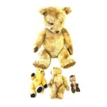 Vintage Chiltern Hugmee Teddy bear plus 3 others