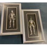 Two framed Knight in Shining Armour plaques measures approx 16.5 inches long by 9.5 wide