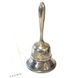 Commemorative silver hallmarked bell. Weight approximate 114 grams, Overall height 4.5 inches