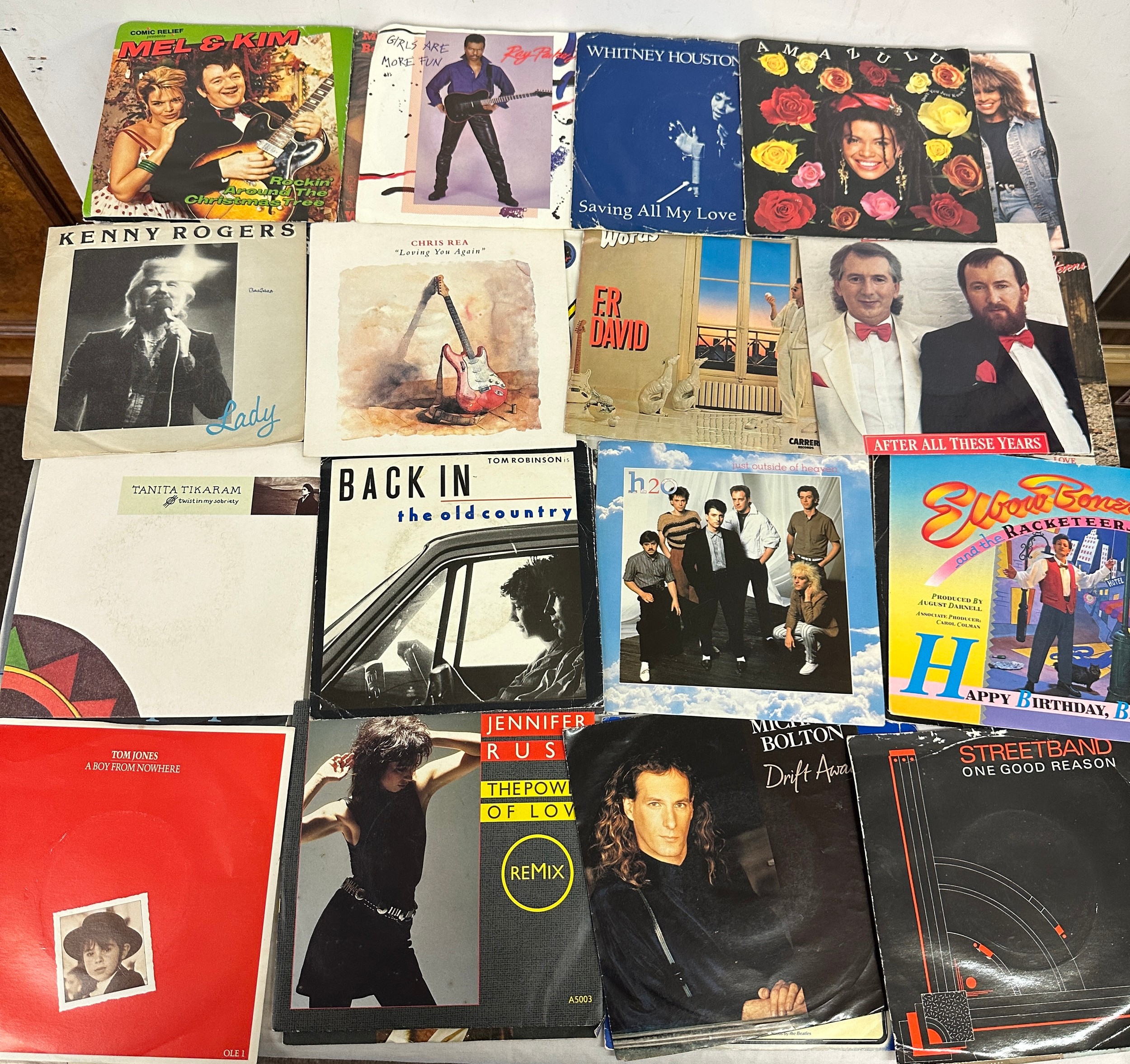 Selection of UK 45rpm Record singles 70s/ 80s. 90s with all picture sleeves approx 40 - Image 2 of 3