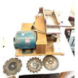 Vintage table saw with blades