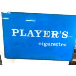 Perspex Players advertising sign measures approximately 35 inches wide 22.5 inches tall