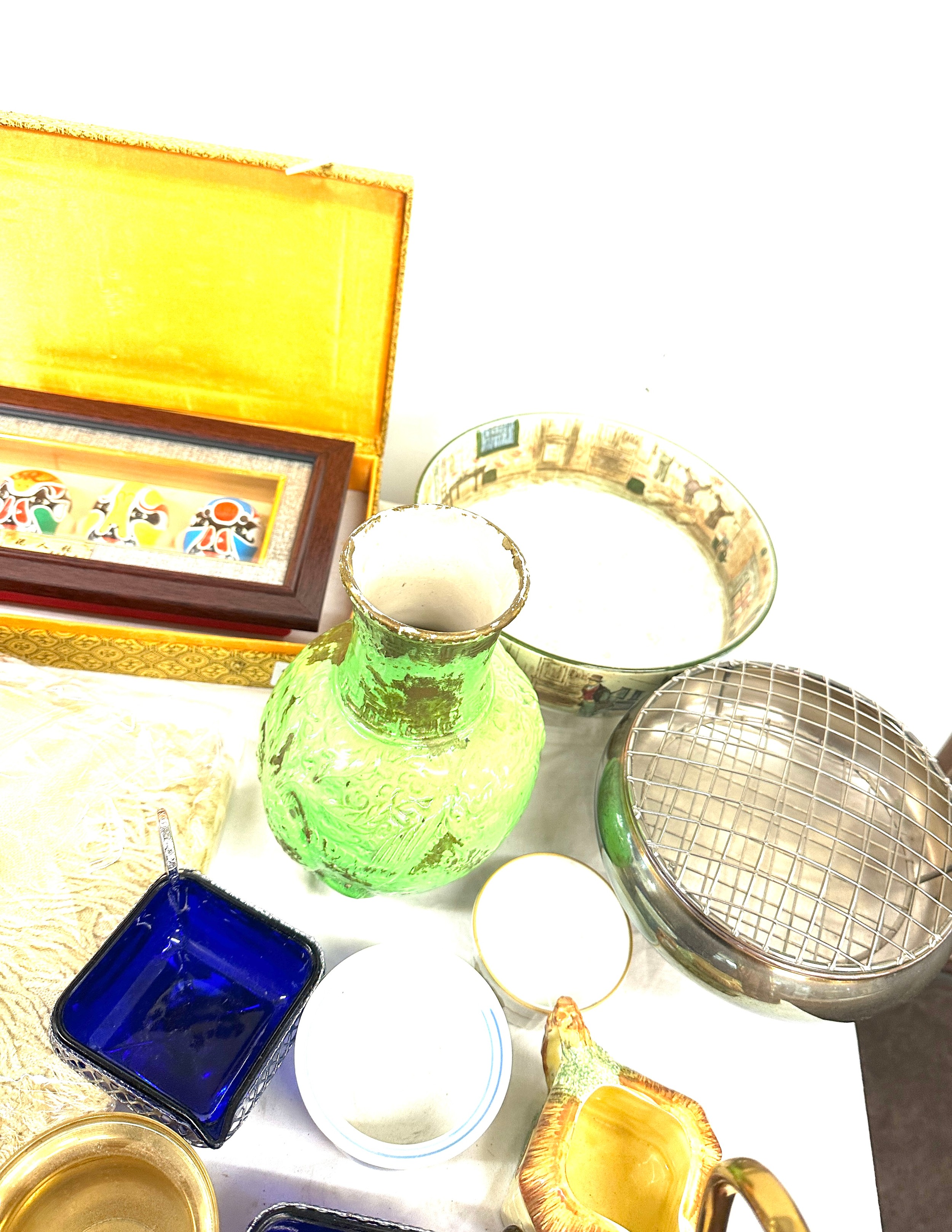 Selection of miscellaneous includes brass ware, pottery, plates, vases, jugs etc - Image 4 of 8