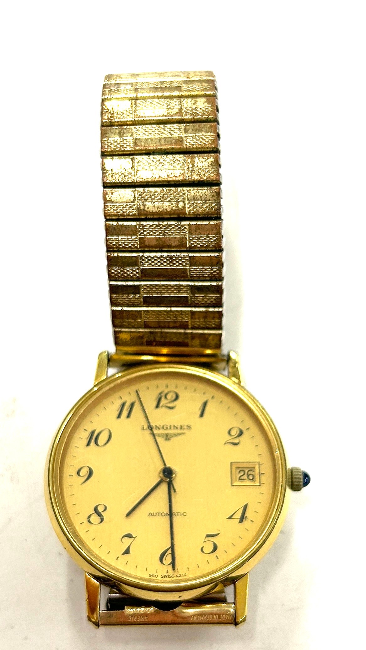 Vintage gents c.1970's Longines gold tone wristwatch automatic Longines cal L990.1 25 jewel - Image 5 of 5