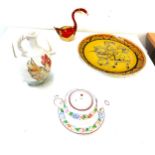 Selection of miscellaneous includes Butter dish, glass ornament etc