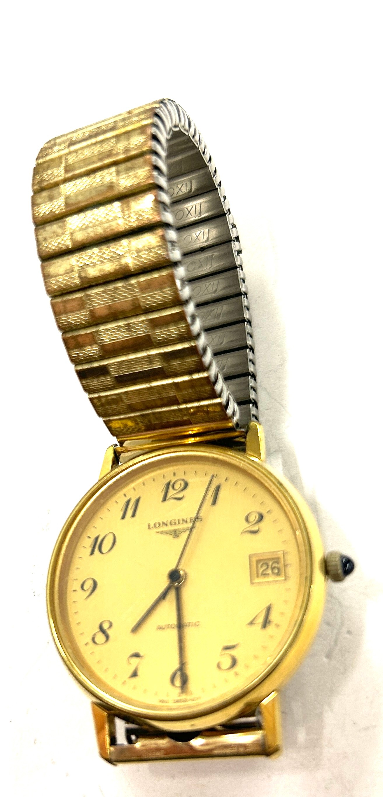 Vintage gents c.1970's Longines gold tone wristwatch automatic Longines cal L990.1 25 jewel