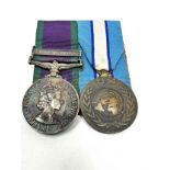 mounted medal pair - northern ireland 24177784 cpl t holmes green howards