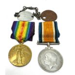 ww1 medal pair & id tags to 21893 pte e.s.ashton r.a.m.c