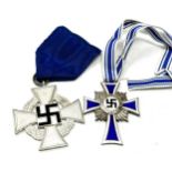 ww2 german 25 year service medal & silver grade mothers cross