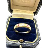 18ct gold diamond & ruby ring weight 4.8g
