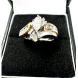 14ct gold diamond dress ring (8.1g)