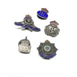 5 sterling silver military sweetheart badges