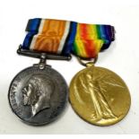 ww1 medal pair to s/22080 pte j.beard camerons