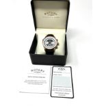 Boxed gents Rotary chronograph wristwatch the watch is ticking