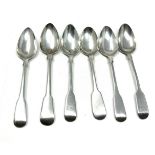 6 georgian silver tea spoons